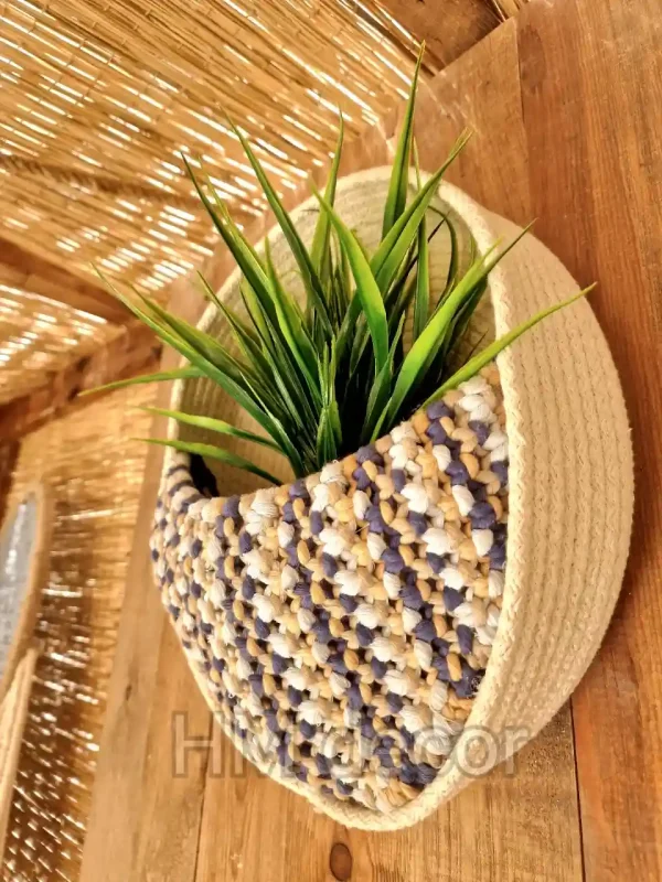 macrame hanging with pot&plant 11