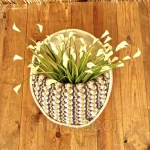 macrame hanging with pot&plant 11