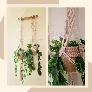 macrame hanging with pot&plant12