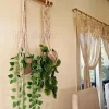 macrame hanging with pot&plant12
