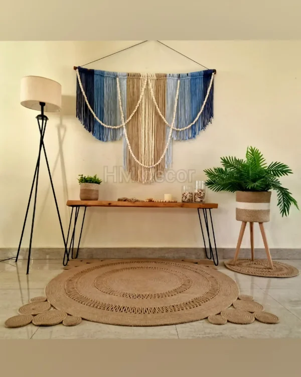 square Mumbai jute rug