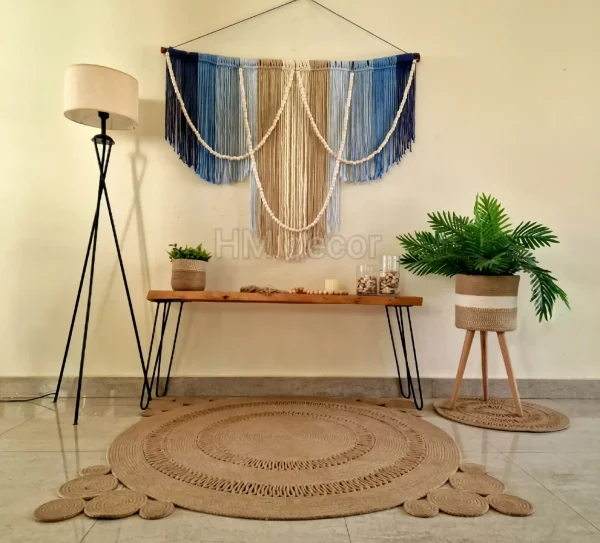 square Mumbai jute rug