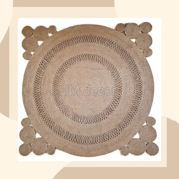 square Mumbai jute rug