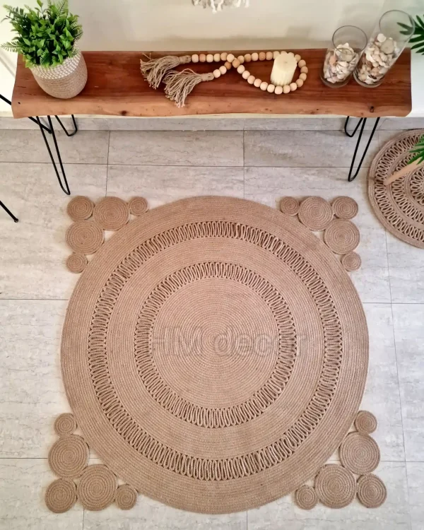 square Mumbai jute rug
