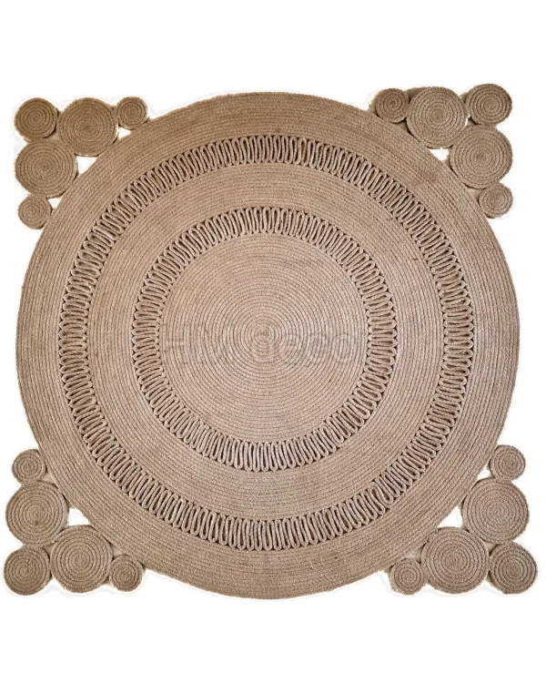 square Mumbai jute rug