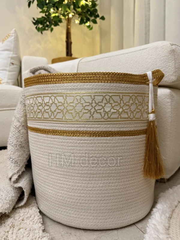 Gold Arabic basket