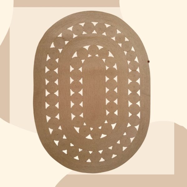 Ovel jute rug #30025