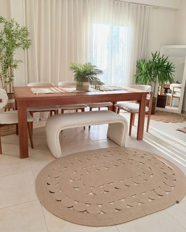 Ovel jute rug #30025