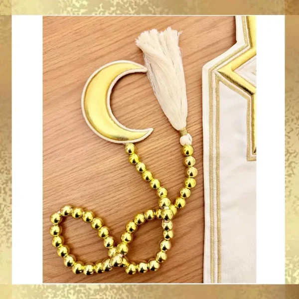 Gold beads with helal