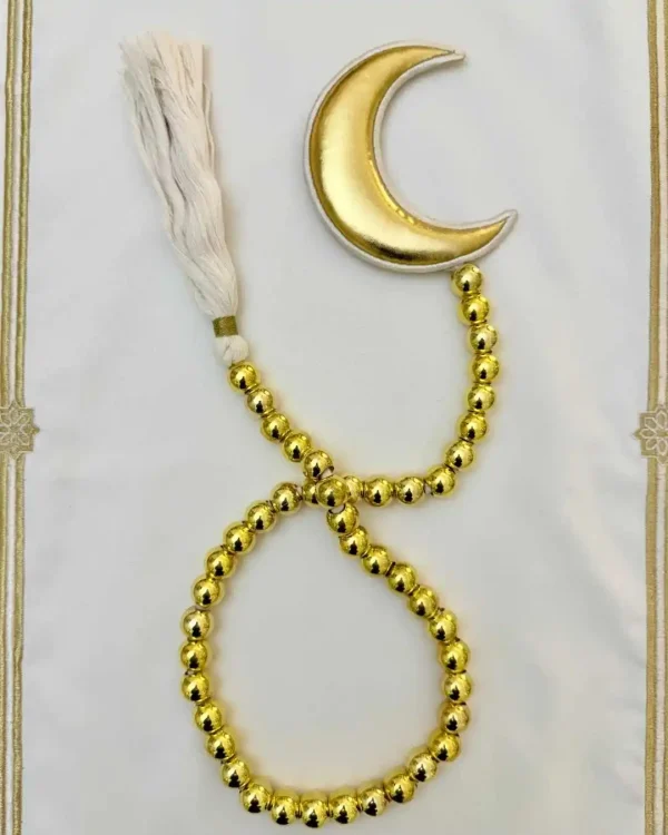 Gold beads with helal