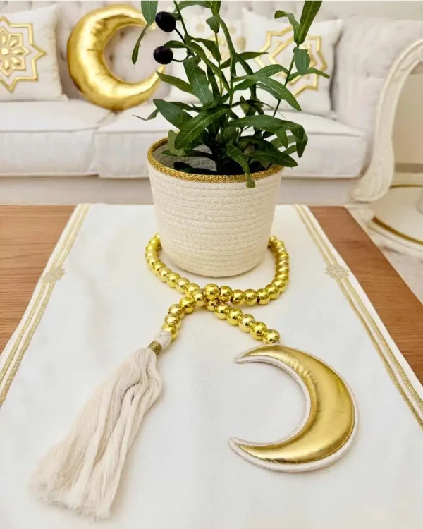 Gold beads with helal