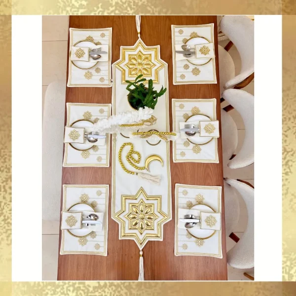 Poster ramadan 1 Mesaan dinning table Runner & placemats & table pouch