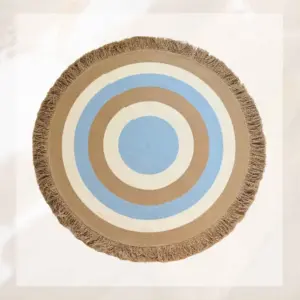 Round jute&cotton with tassels shape14