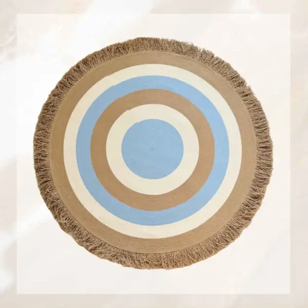 Round jute&cotton with tassels shape14
