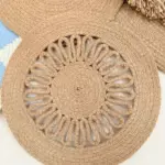 jute & cotton wall decor shape1 (blue)