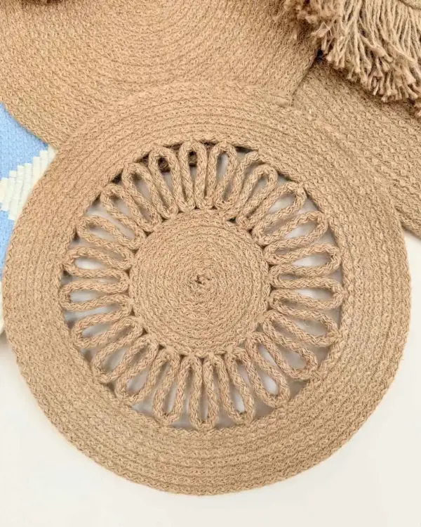 jute & cotton wall decor shape1 (blue)