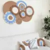 jute & cotton wall decor shape1 (blue)