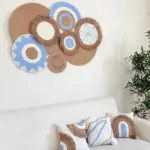 jute & cotton wall decor shape1 (blue)