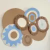 jute & cotton wall decor shape1 (blue)
