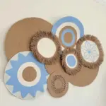 jute & cotton wall decor shape1 (blue)